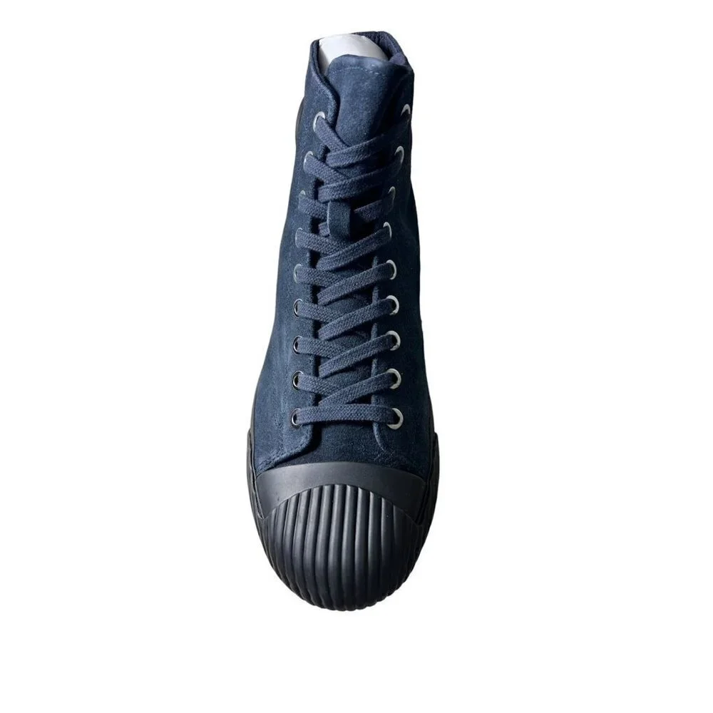 Ted Baker London Mens Navy Blue Suede High Top Lace Up Sneakers Sz 10 New